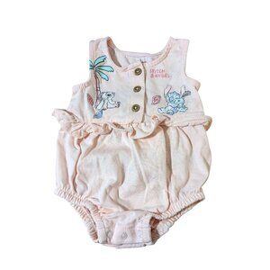 Disney Baby One Piece Girls 0 to 3 Months Baby Angel Stitch Pink Ruffle Graphics
